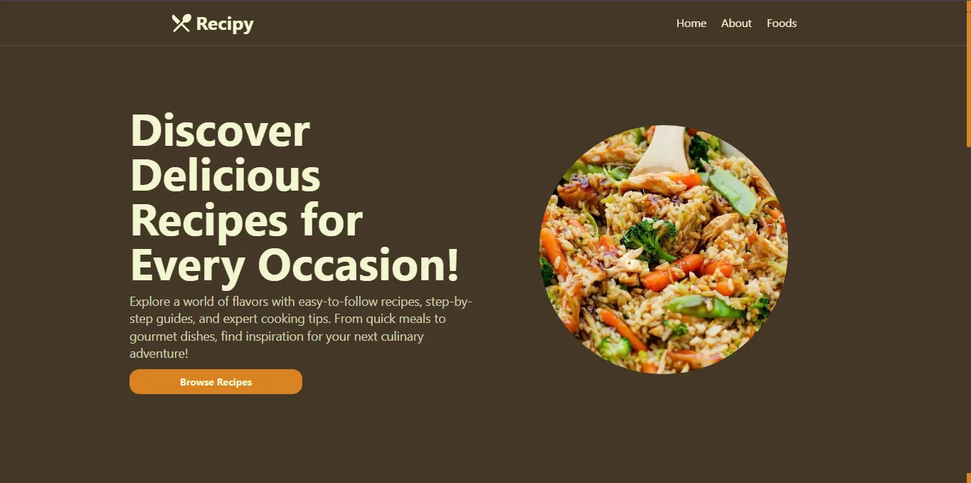 RECIPE APP screenshot